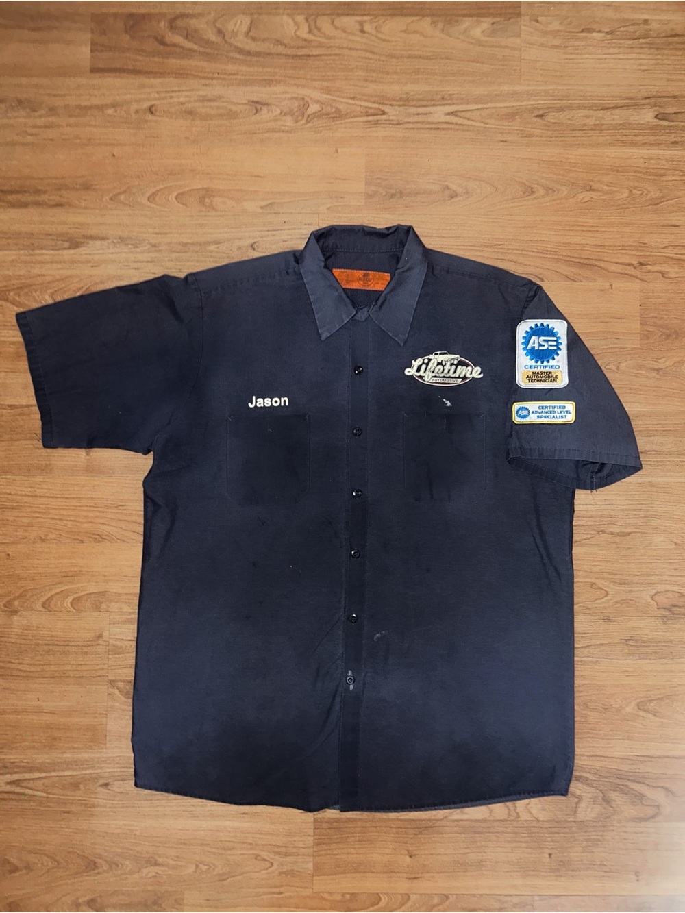 Red Kap Lifetime Automotive Work Shirt Size XL